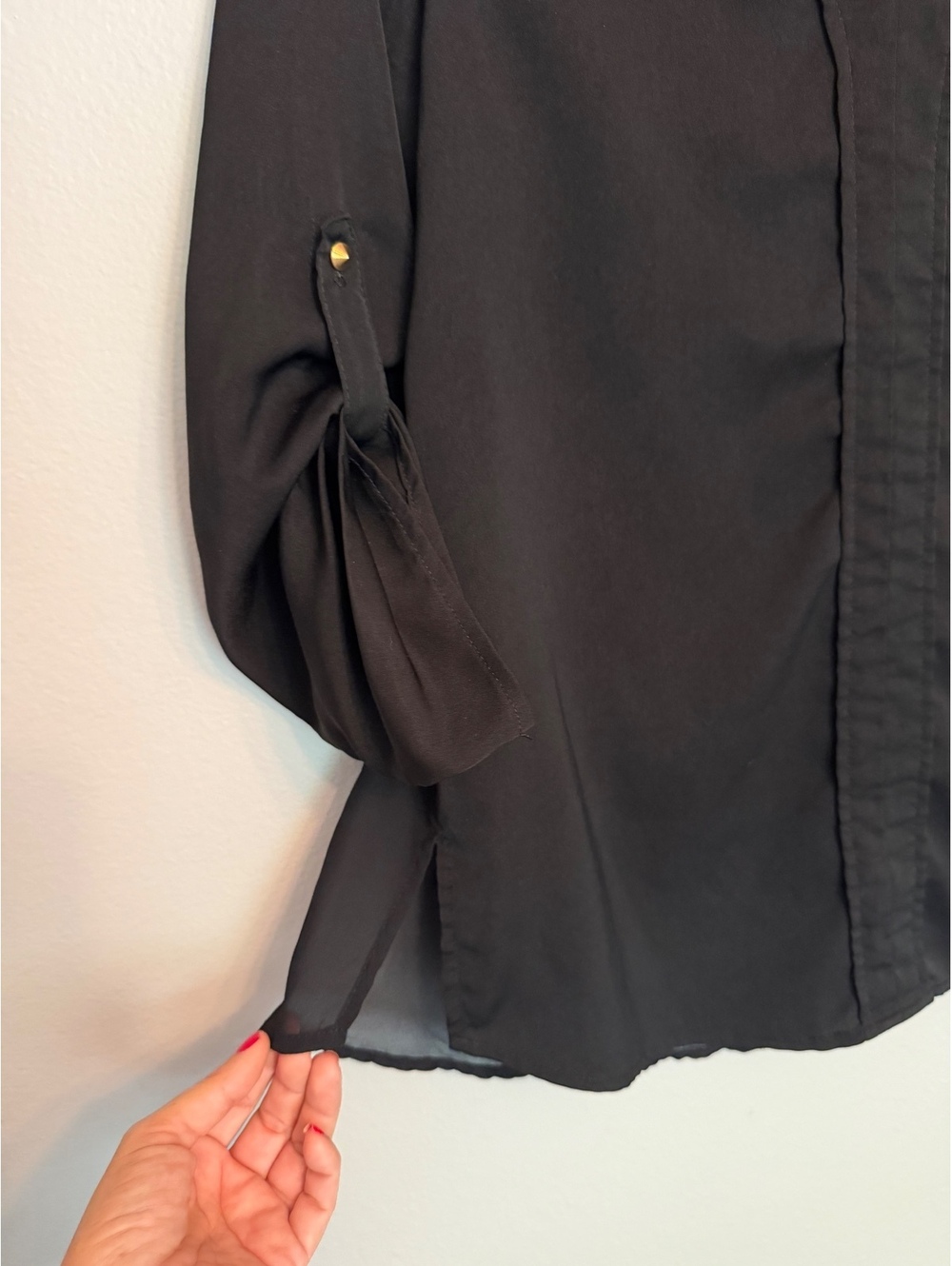 Umgee Hi-Lo Semi Sheer Blouse Women’s Large - Picture 2 of 4